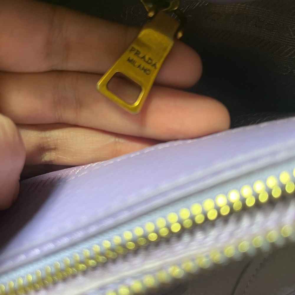 Prada Purple Leather Satchel with Gold Hardware - Picture 15 of 16